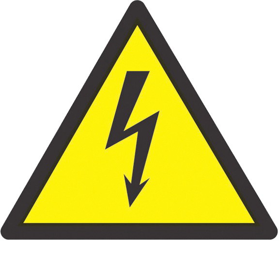Icono de advertencia de seguridad eléctrica